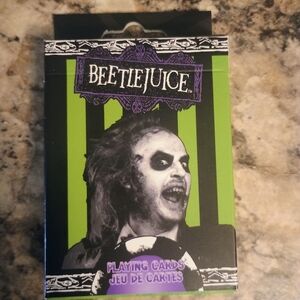 Beetlejuice Green and Black Playing Cards